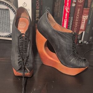 Jeffrey Campbell Black and Brown Platform Shoes